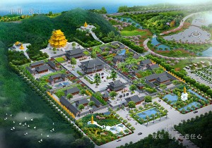 中国寺庙布局规划专家，古建筑寺庙设计效果图定制